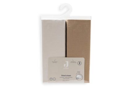 Drap-housse - Hazel / Oatmeal - 60x120 ( Lot de 2 )