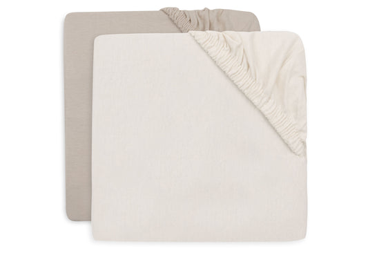 Drap-housse – Oatmeal / Sand – 60x120 ( Lot de 2 )