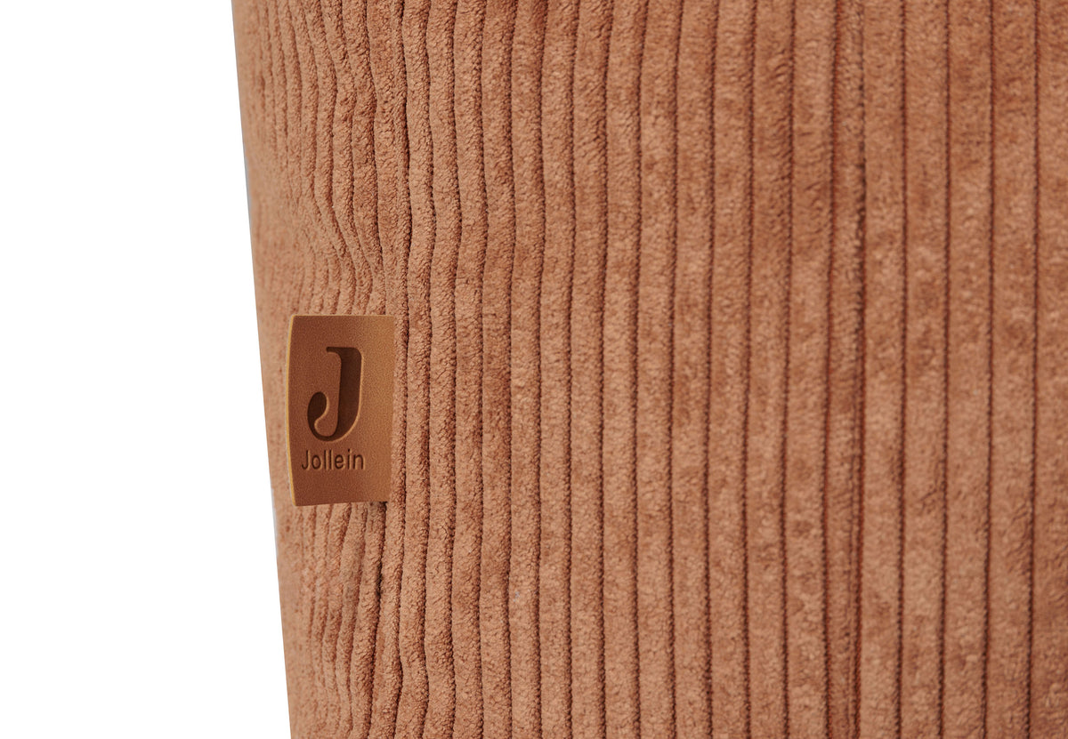 Fauteuil Pouf velours côtelé, coloris Caramel, vue détail 3