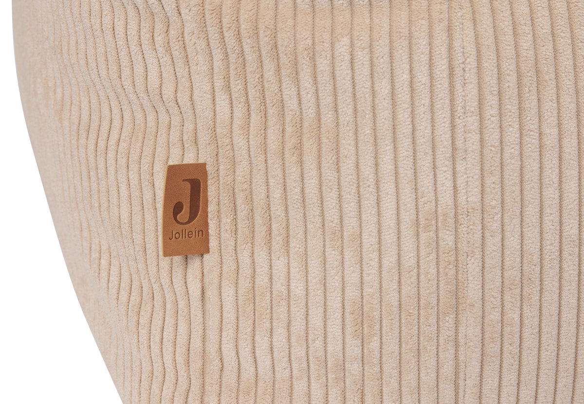 Fauteuil Pouf velours côtelé, coloris Naturel, vue détail 3