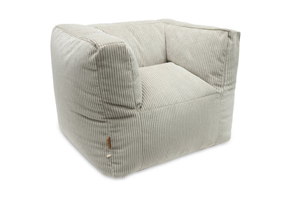 Fauteuil Pouf velours côtelé, coloris Olive Green, vue détail 1