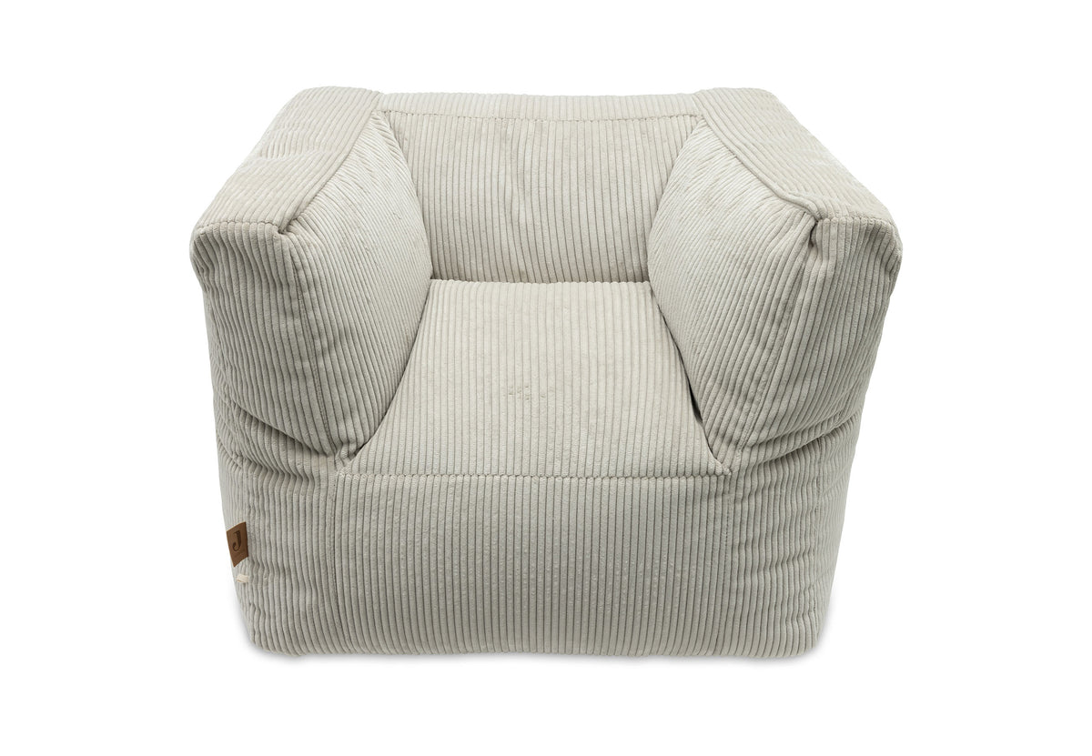 Fauteuil Pouf velours côtelé, coloris Olive Green