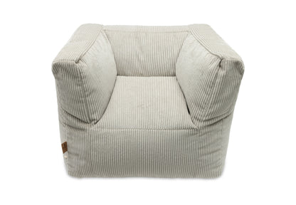 Fauteuil Pouf velours côtelé, coloris Olive Green