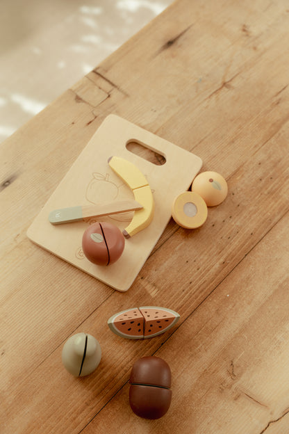 Fruits à découper en bois
