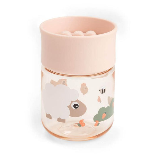 Gobelet d'apprentissage 360° - Tiny Farm - Rose
