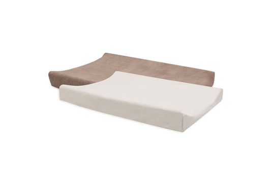 Housse matelas à langer Éponge – Milky Coffee / Ivory ( Lot de 2 )