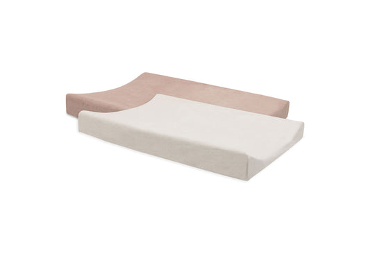 Housse matelas à langer Éponge – Wild Rose / Ivory ( Lot de 2 )