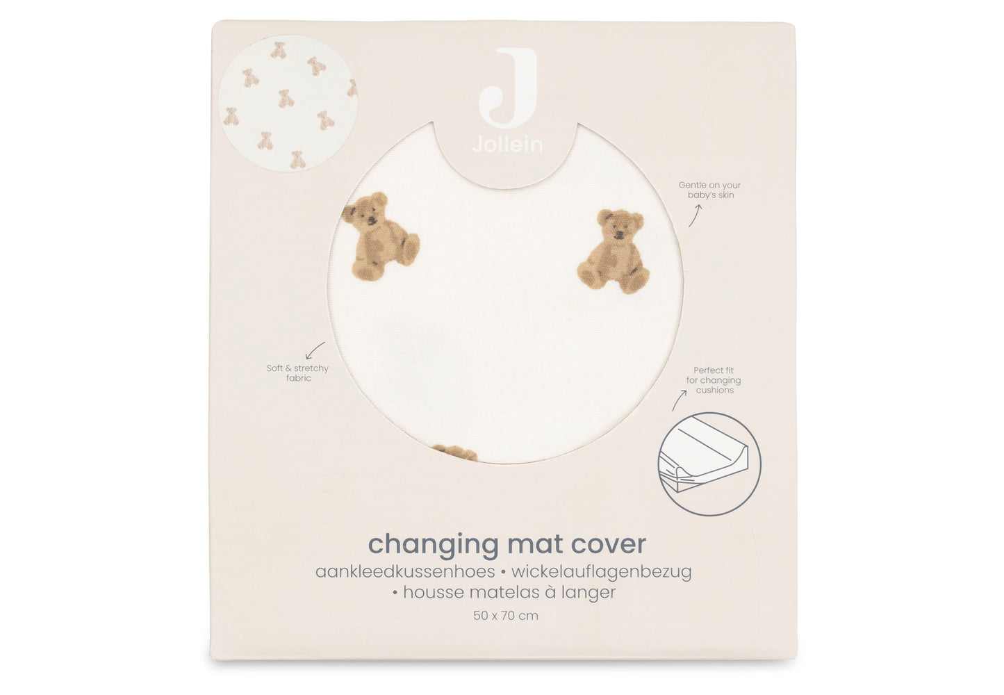 Housse matelas à langer Jersey - Mini Teddy Bear