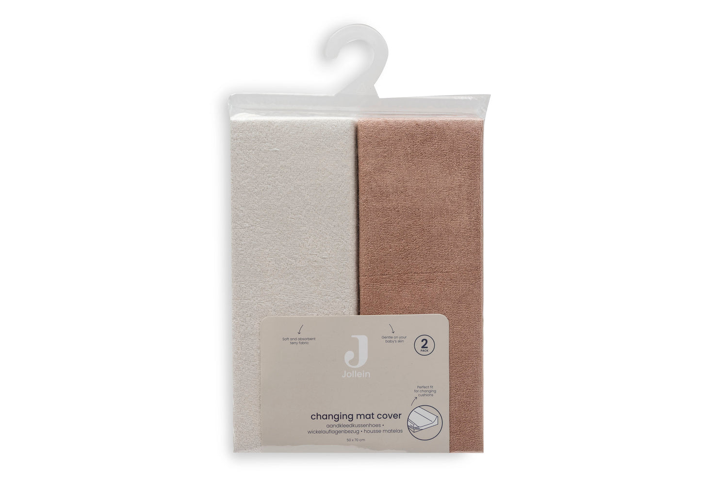 Housse matelas à langer Éponge - Light Terra / Oatmeal ( Lot de 2 )