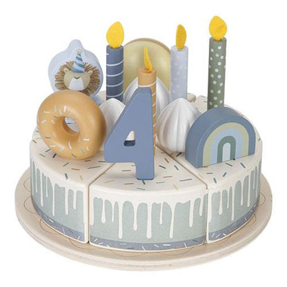 Gâteau d'anniversaire en bois - Bleu