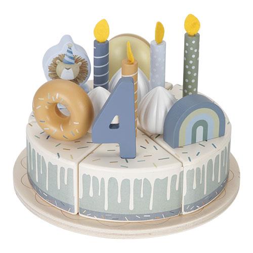 Gâteau d'anniversaire en bois - Bleu