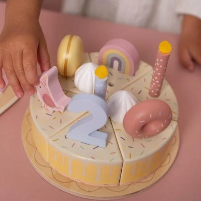 Gâteau d'anniversaire en bois - Rose