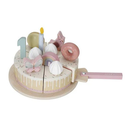 Gâteau d'anniversaire en bois - Rose