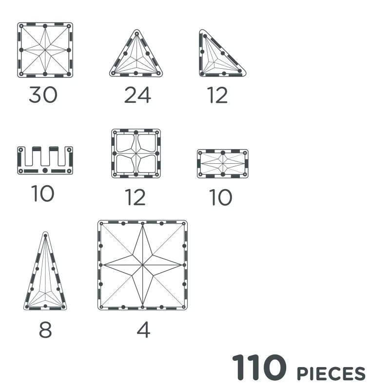 Jeu de construction magnétique - INVENTIV PACK - Intenses 110 pcs
