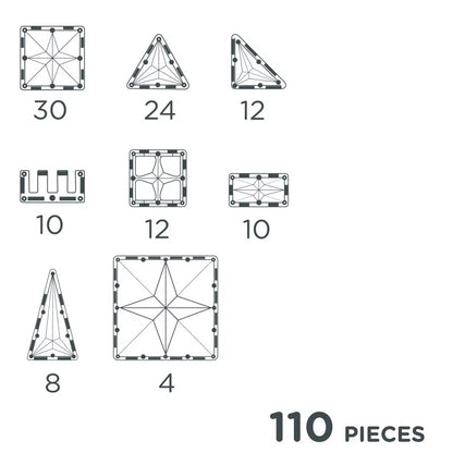 Jeu de construction magnétique - INVENTIV PACK - Intenses 110 pcs
