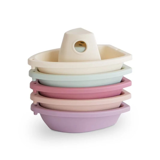 Jouets de bain bâteaux, coloris Pastel