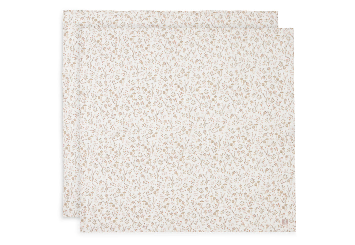 Lange gaze de coton – Bloomy – Lot de 2 – 115 x 115 cm