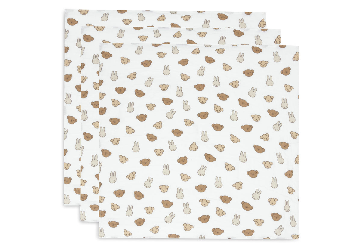 Lange gaze de coton – Miffy & Friends – Lot de 3 – 70 x 70 cm