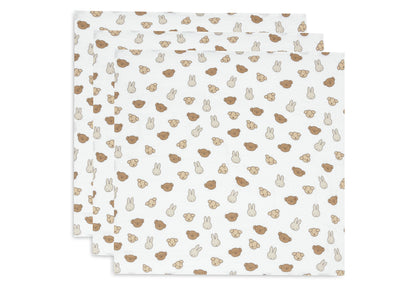 Lange gaze de coton - Miffy & Friends - Lot de 3 - 70 x 70 cm