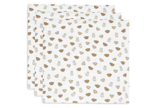 Lange gaze de coton - Miffy & Friends - Lot de 3 - 70 x 70 cm