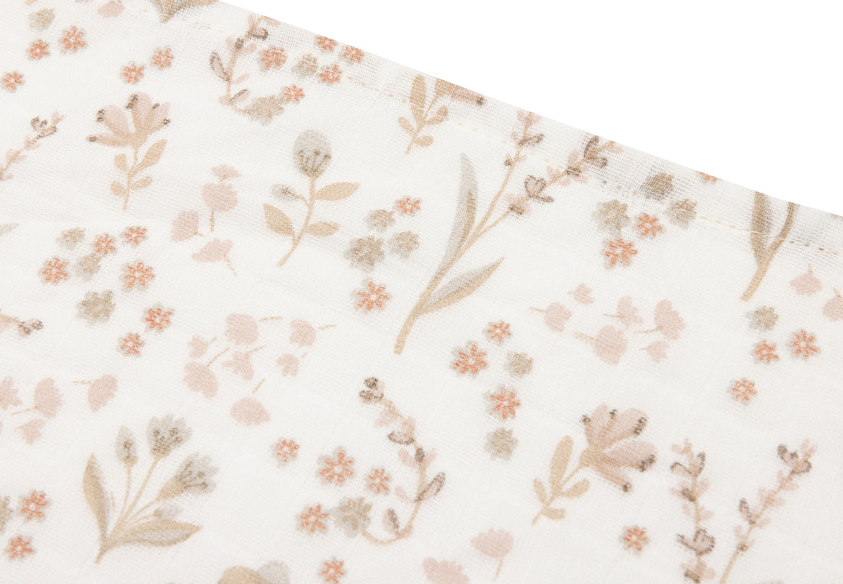 Lange gaze de coton - Bloomy - Lot de 3 - 70 x 70 cm