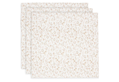 Lange gaze de coton - Bloomy - Lot de 3 - 70 x 70 cm