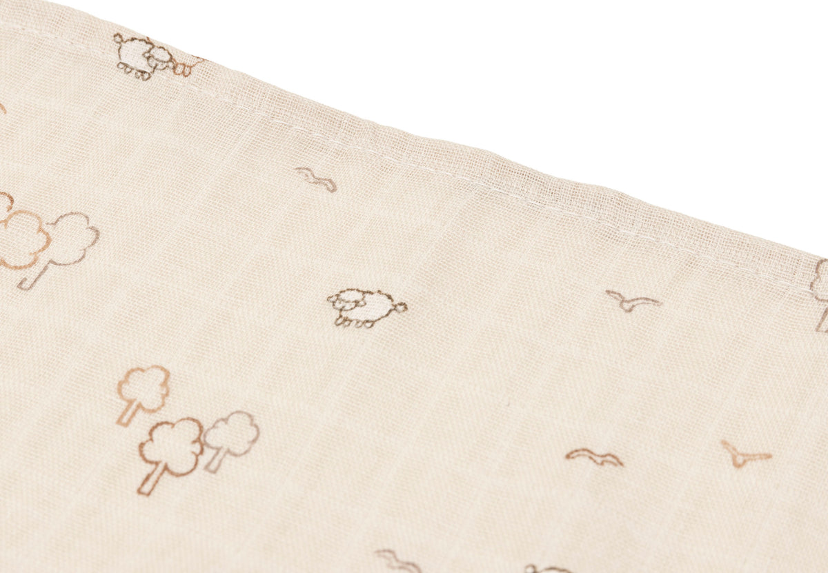 Lange gaze de coton - Woolly - Lot de 3 - 70 x 70 cm