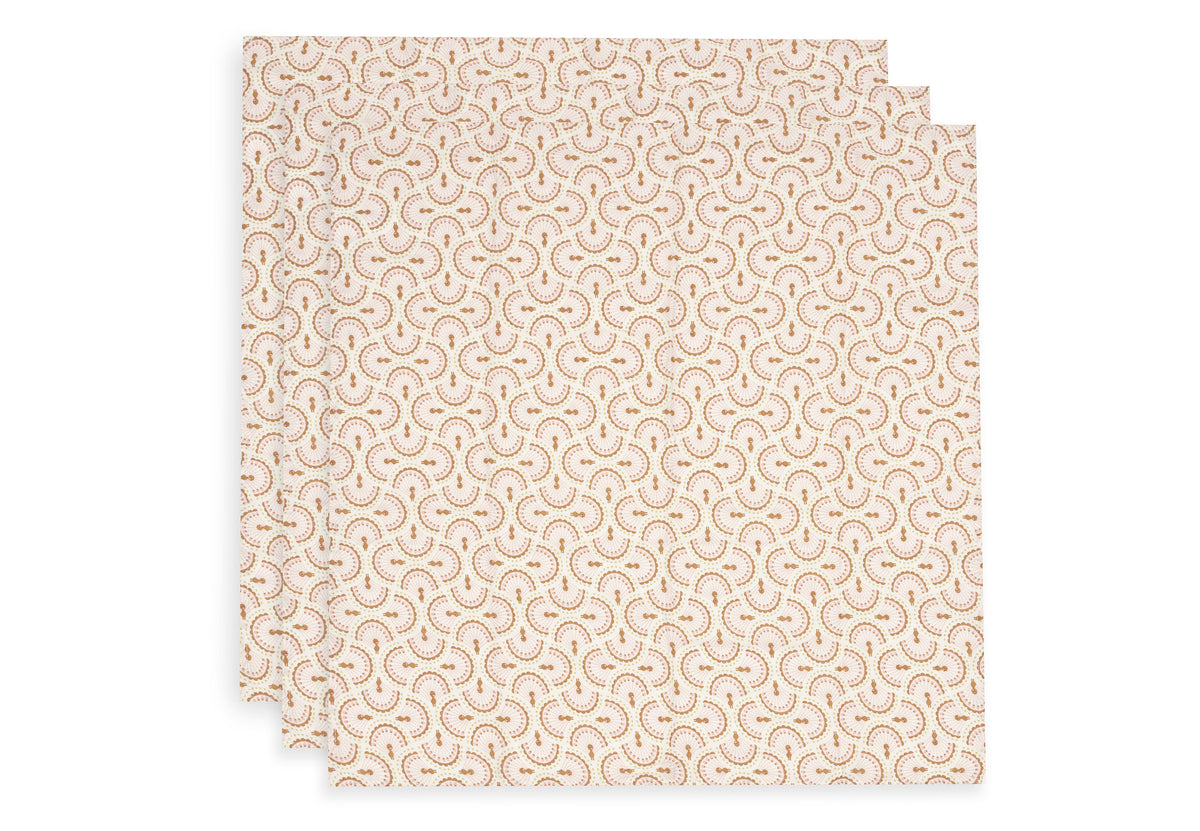 Lange gaze de coton - Soft Plumes - Lot de 3 - 70 x 70 cm