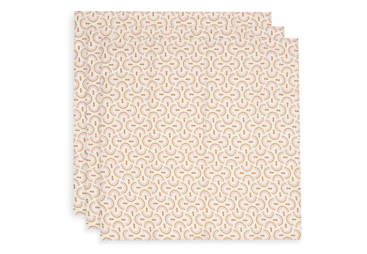 Lange gaze de coton - Soft Plumes - Lot de 3 - 70 x 70 cm