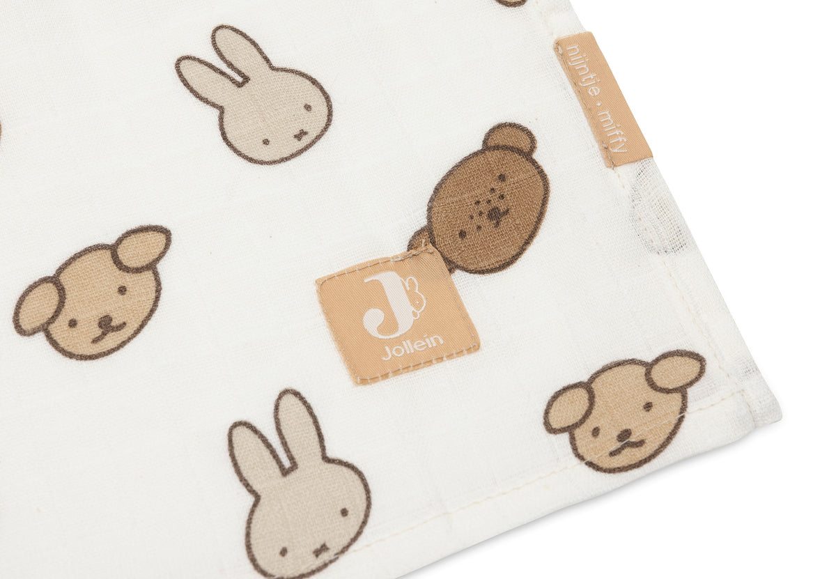 Lange gaze de coton - Miffy & Friends - Lot de 2 - 115 x 115 cm