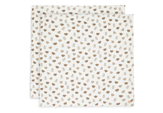 Lange gaze de coton - Miffy & Friends - Lot de 2 - 115 x 115 cm