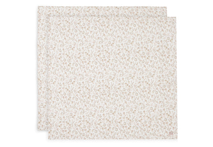 Lange gaze de coton - Bloomy - Lot de 2 - 115 x 115 cm