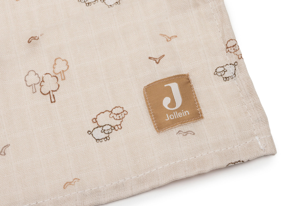 Lange gaze de coton – Woolly – Lot de 2 – 115 x 115 cm, vue 2