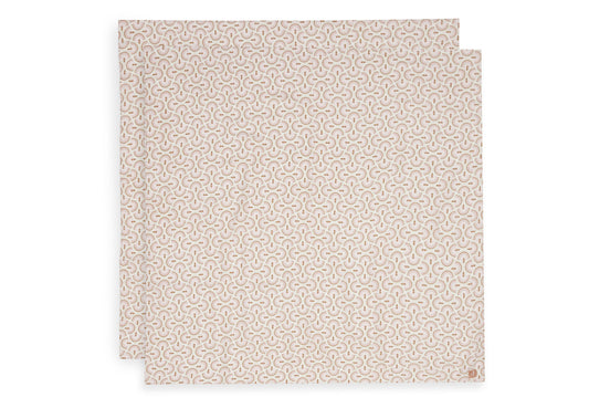 Lange gaze de coton - Soft Plumes - Lot de 2 - 115 x 115 cm