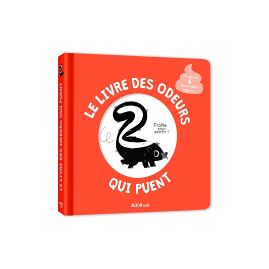 Couverture du livre à gratter et sentir "Le livre des odeurs qui puent"
