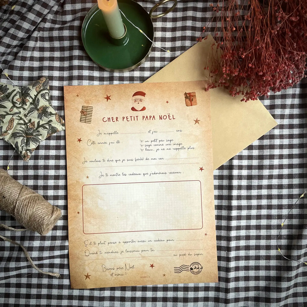 Lettre au Père Noël à compléter, vue 3