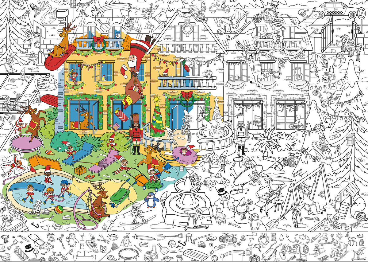 Cherche et trouve géant à colorier – Lutins farceurs, vue 2