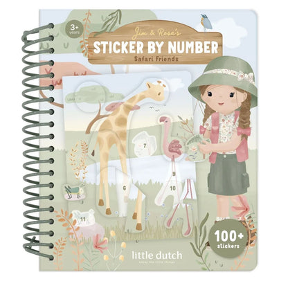 Livre d'activité autocollants numérotés - Rosa - Safari Friends