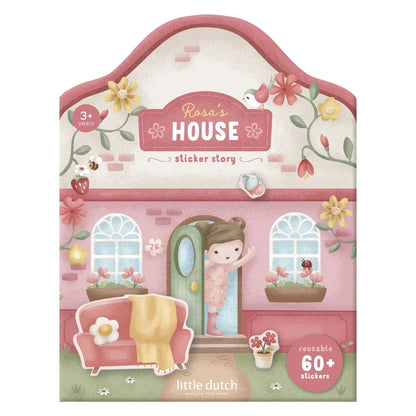 Livre d'activités avec stickers réutilisables - Rosa's house