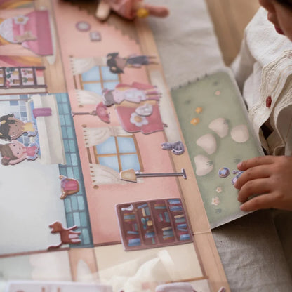 Livre d'activités avec stickers réutilisables - Rosa's house