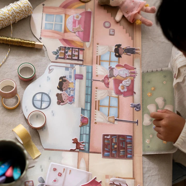 Livre d'activités avec stickers réutilisables - Rosa's house