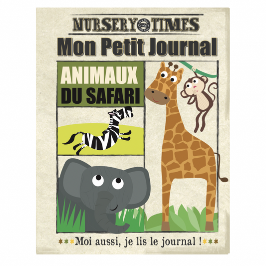 Livre en tissu – Mon Petit Journal – Animaux du Safari
