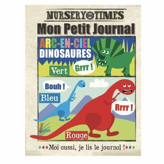 Livre en tissu – Mon Petit Journal – Arc-en-ciel Dinosaure