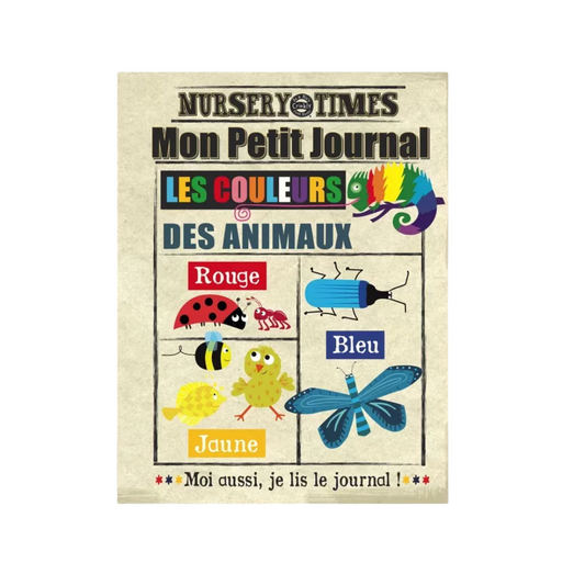 Livre en tissu – Mon Petit Journal – Les couleurs des animaux