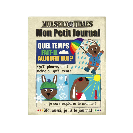 Livre en tissu – Mon Petit Journal – Quel temps fait-il aujourd'hui ?