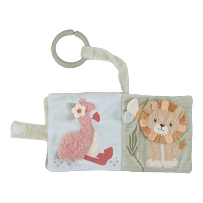 Livre d'activités en tissu pour poussette - Safari Friends