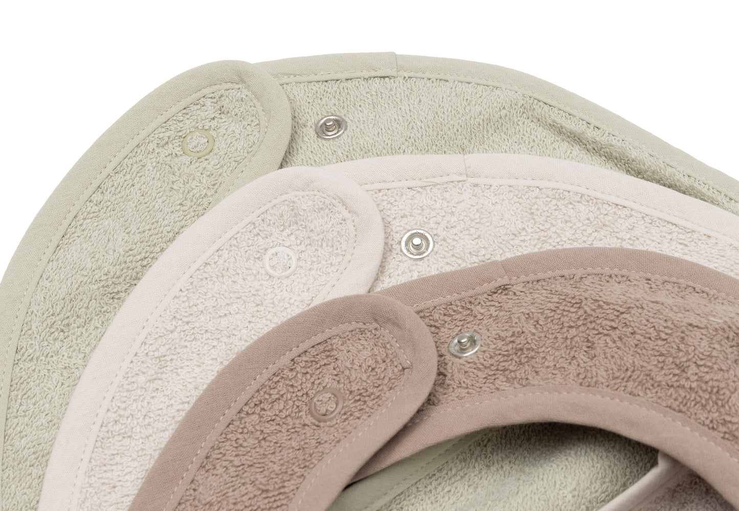 Bavoir Eponge - Sand / Soft Matcha / Milky Coffee - Lot de 3