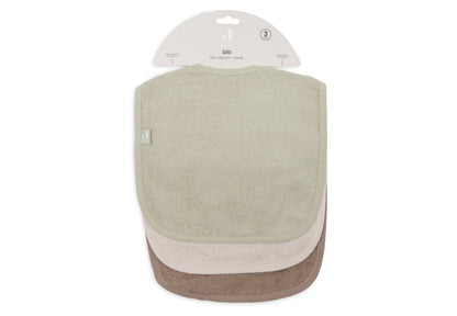 Bavoir Eponge - Sand / Soft Matcha / Milky Coffee - Lot de 3