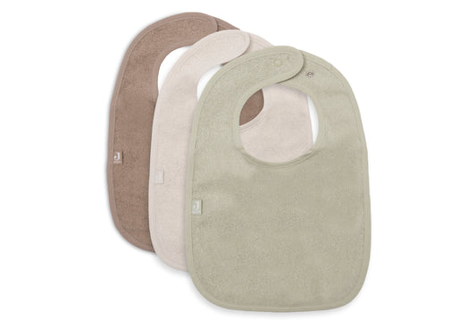 Bavoir Eponge - Sand / Soft Matcha / Milky Coffee - Lot de 3