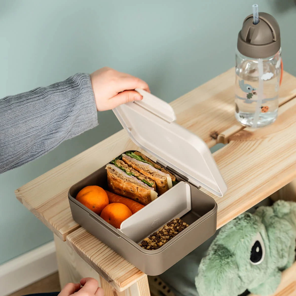 Boîte à goûter avec séparateur - Tiny Trails - Beige
